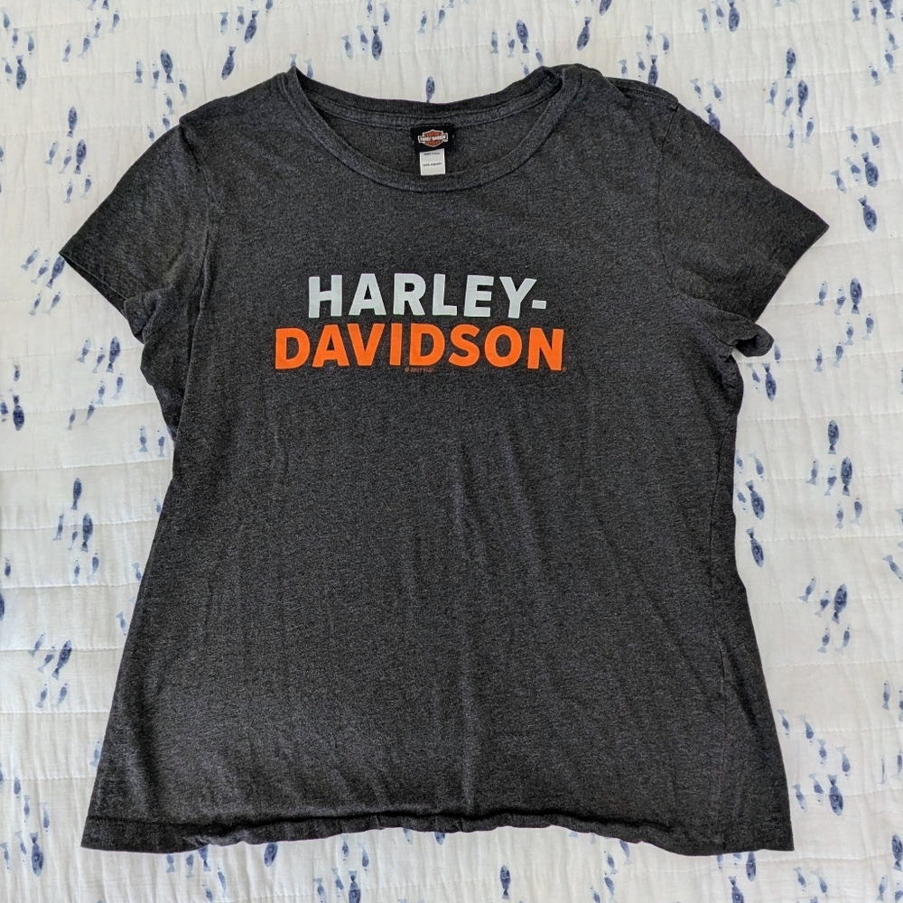 Harley-Davidson Fitted Charcoal Tee, Size Large